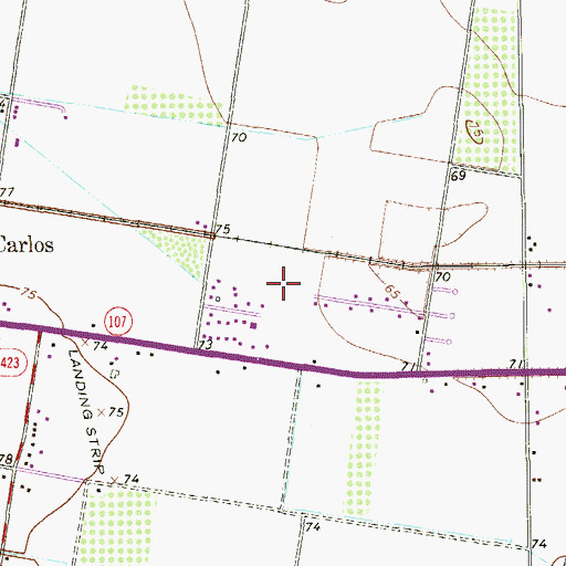 Topographic Map of Southern Breeze Colonia, TX