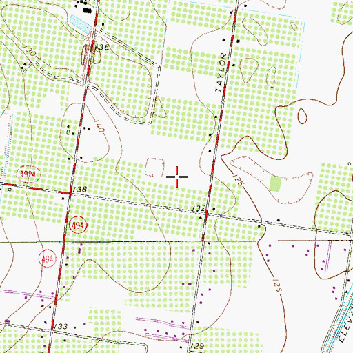 Topographic Map of Spring Gate Estates Colonia, TX