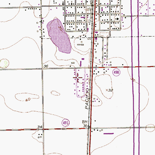 Topographic Map of Lyford South Colonia, TX