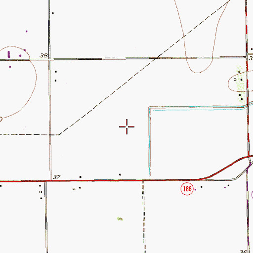 Topographic Map of Ranchette Estates Colonia, TX