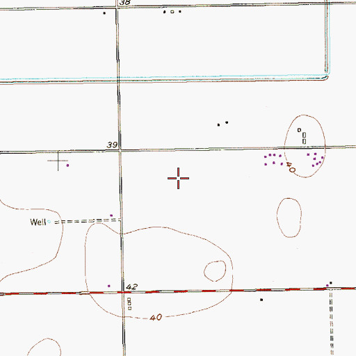 Topographic Map of Raymondville Tract Number 1 Colonia, TX