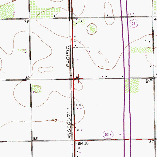 Topographic Map of S and C Colonia, TX