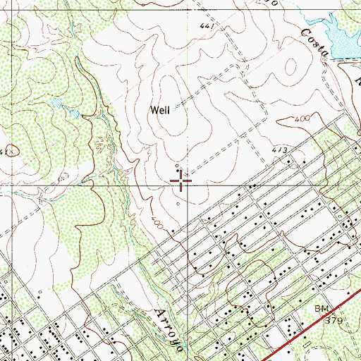 Topographic Map of Cuellar Colonia, TX