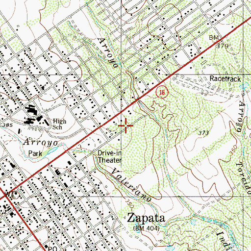 Topographic Map of Flores Addition Colonia, TX
