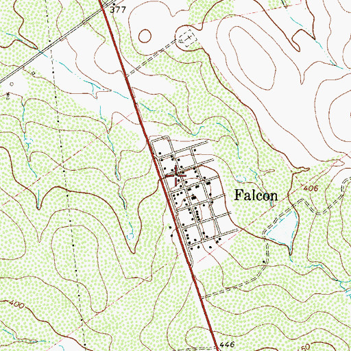 Topographic Map of New Falcon Colonia, TX