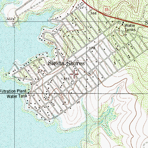 Topographic Map of Siesta Shores Section A Colonia, TX