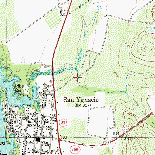 Topographic Map of Valle Verde Colonia, TX