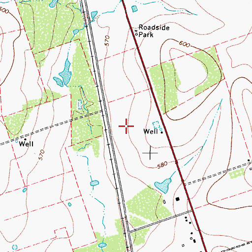 Topographic Map of Amaya Colonia, TX