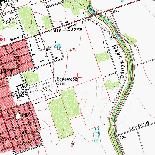 Topographic Map of La Hacienda Estates Number 2 Colonia, TX