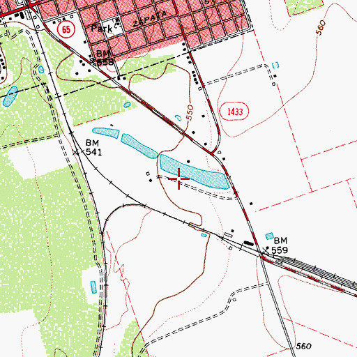 Topographic Map of Popeye Lake Colonia, TX