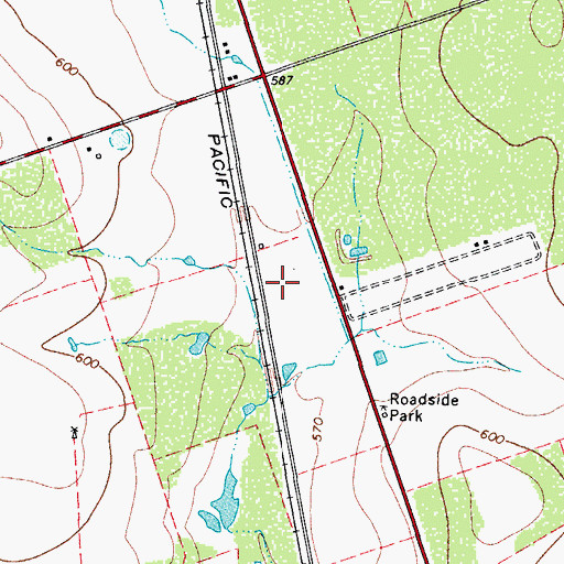 Topographic Map of Triangula Colonia, TX