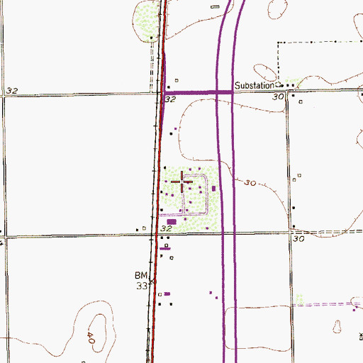 Topographic Map of Bausell and Ellis Colonia, TX