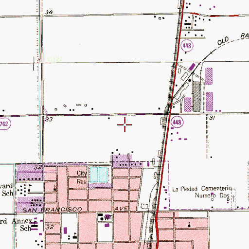 Topographic Map of Colonia los Angeles, TX