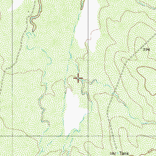Topographic Map of Colorado Acres Colonia, TX