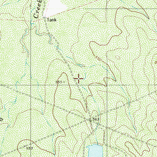 Topographic Map of East Gate Acres Colonia, TX