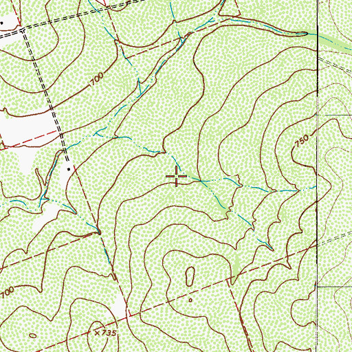 Topographic Map of La Moca Ranch Colonia, TX