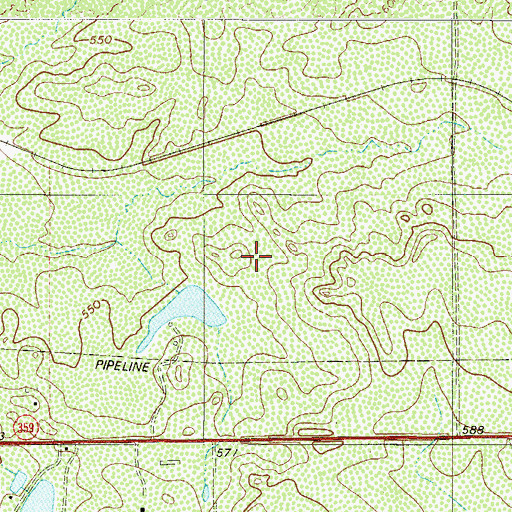 Topographic Map of Laredo Ranchettes Colonia, TX
