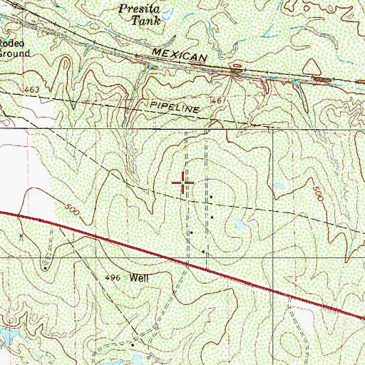 Topographic Map of Larga Vista Colonia, TX