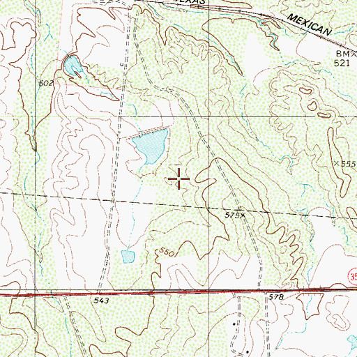 Topographic Map of Los Altos Colonia, TX