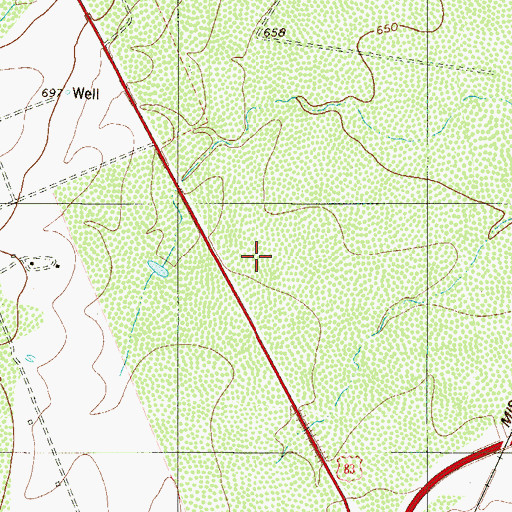 Topographic Map of Los Veteranos 83 Colonia, TX