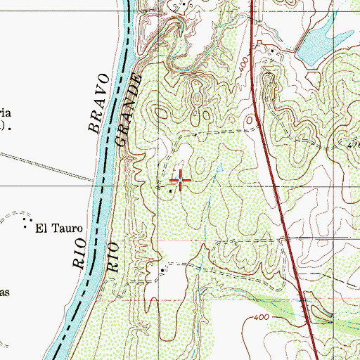 Topographic Map of One River Place Colonia, TX