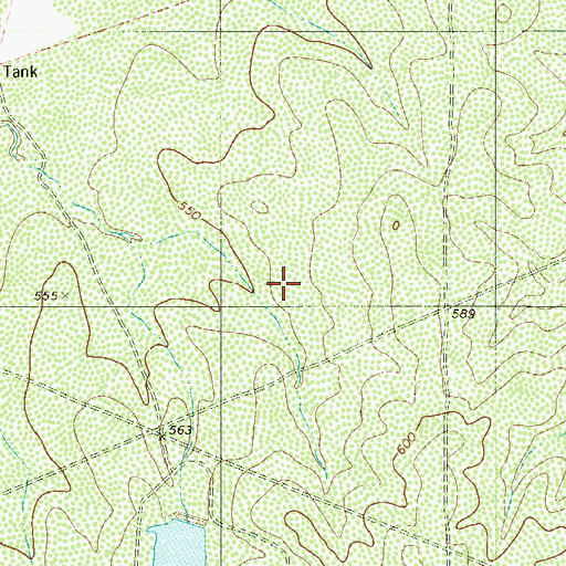 Topographic Map of Pueblo East Colonia, TX