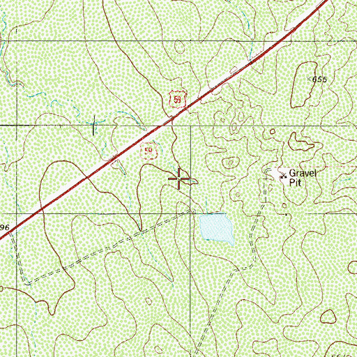 Topographic Map of Ranchitos los Mesquites Colonia, TX