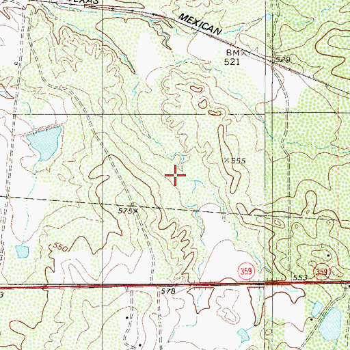Topographic Map of Tanquecitos South Acres Colonia, TX