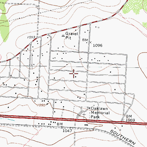 Topographic Map of Val Verde Park Number 2 Colonia, TX