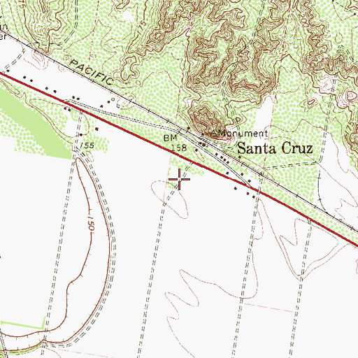 Topographic Map of Santa Rosa Colonia, TX