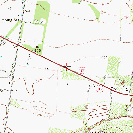Topographic Map of Santel Colonia, TX