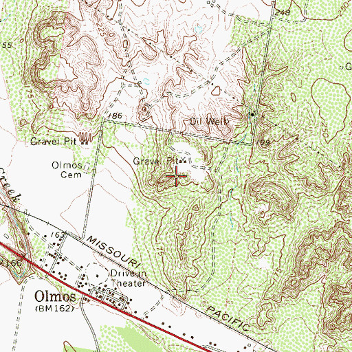 Topographic Map of Share 52 Colonia, TX