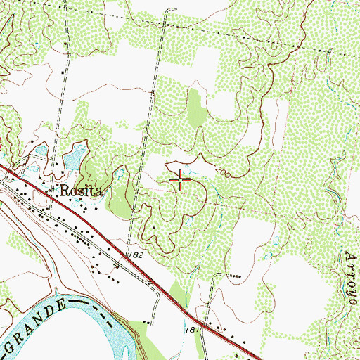 Topographic Map of Tierra Dorada Colonia, TX