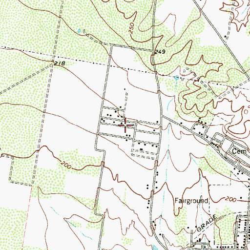 Topographic Map of Trevinos Colonia, TX