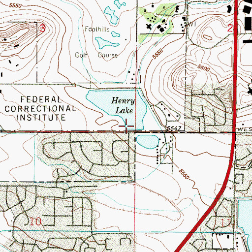 Topographic Map of Henry Lake Dam, CO