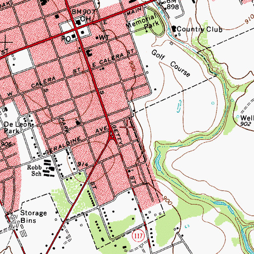 Topographic Map of Brice Lane Colonia, TX