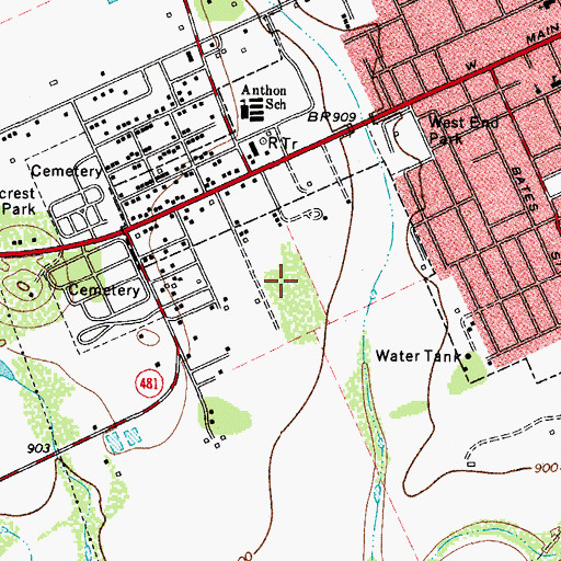 Topographic Map of Gonzales Colonia, TX