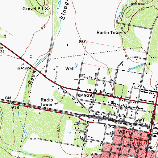 Topographic Map of North Uvalde Colonia, TX