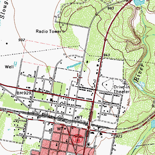 Topographic Map of Vanham Addition Colonia, TX