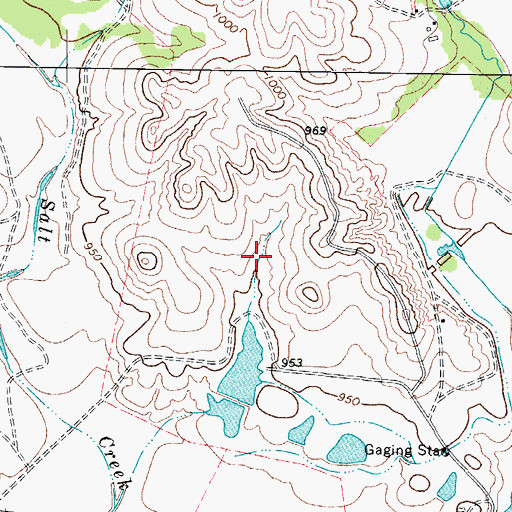 Topographic Map of Cienegas Terrace Colonia, TX