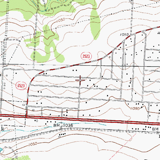 Topographic Map of Val Verde Park Colonia, TX