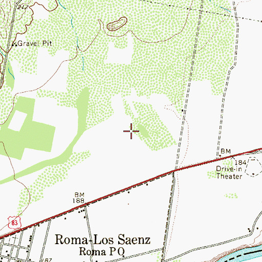 Topographic Map of Robinson Colonia, TX