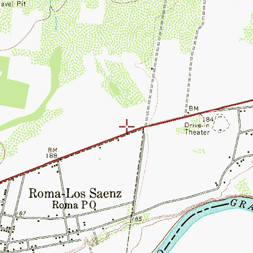 Topographic Map of Manuel Munoz Colonia, TX