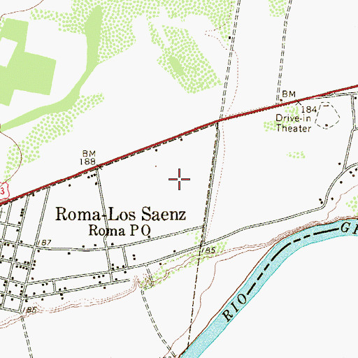 Topographic Map of Mesquite Number 3 Colonia, TX