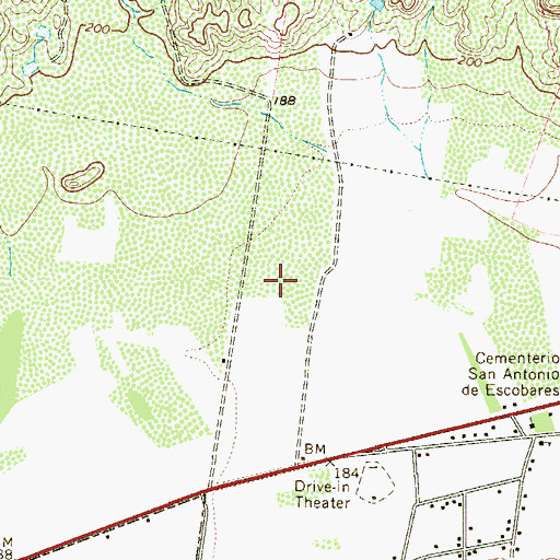 Topographic Map of Mireles Colonia, TX