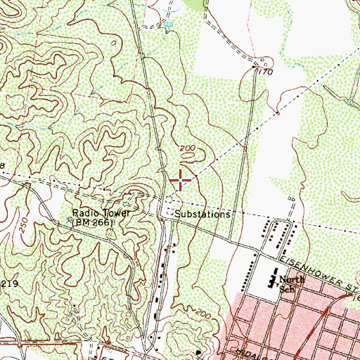 Topographic Map of Mitchell Colonia, TX