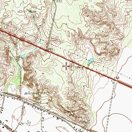 Topographic Map of Montalvo Hills Colonia, TX