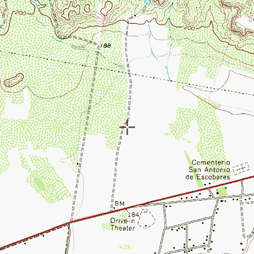 Topographic Map of Morida Colonia, TX
