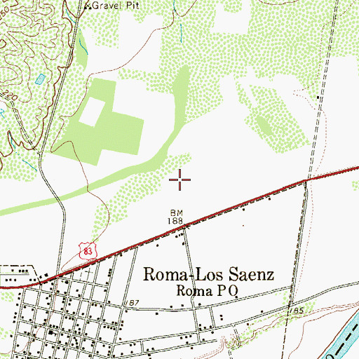 Topographic Map of Munoz-Garcia Colonia, TX
