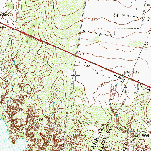 Topographic Map of Nina Colonia, TX